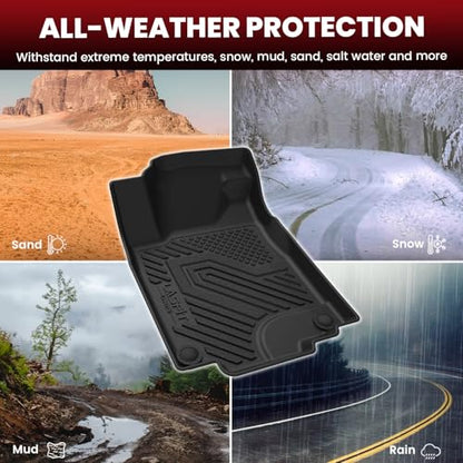 LASFIT Floor Mats for Honda CR-V 2016 2015 2014 2013 2012 EX & LX & SE, Custom Fit All Weather Protection TPE Floor Liner,1st & 2nd Row, Black (Not Fit EX-L & Touring) - style: 2）For Honda CR-V | 2012-2016 | 1st & 2nd Row