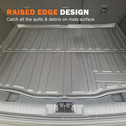 KUST Trunk Cargo Mat for 2020-2026 Ford Escape Accessories, All Weather Cargo Liner Rear Trunk Liner TPE Rubber Raised Edge - size: For 2020-2026 Escape | Trunk Mat