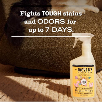 Mrs. MEYER'S CLEAN DAY Pet Stain & Odor Fighter, Orange Blossom Scent, 16oz - size: 16 Fl Oz (Pack of 1)