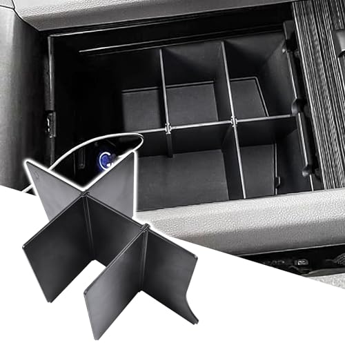 RUNROAD Center Console Organizer Compatible with Honda Pilot (2016-2022)/ Ridgeline (2017-2023)/ Passport (2019-2023) Accessories, Insert Armrest Dividers ABS Secondary Console Storage Box - color: Console Dividers A