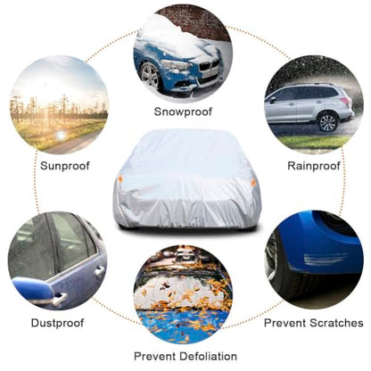 Kayme 6 Layers Car Cover Custom Fit for Audi A7 S7 RS7 (2010-2025) Waterproof All Weather for Automobiles, Outdoor Full Cover Rain Sun UV Protection.Silver - size: 2. Custom Fit Audi A7 S7 RS7