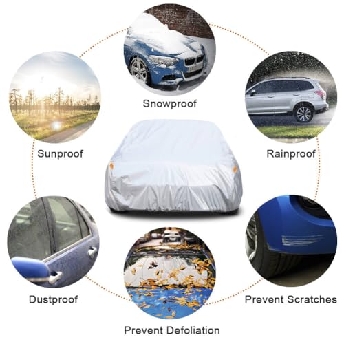 Kayme 6 Layers SUV Car Cover Custom Fit for BMW X7（2018-2025） Waterproof All Weather for Automobiles, Outdoor Full Cover Rain Sun UV Protection.Silver - size: 8. Custom Fit BMW X7