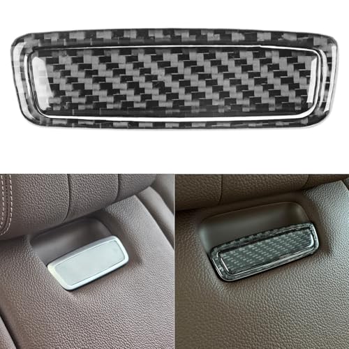 NVCNX Carbon Fiber Accessories for Mercedes Benz GLE GLS 350 450 450e 580 53 63 S AMG 2020-2026 2021 2022 2023 2024 2025 W167 C167 X167 Rear Armrest Cover Interior Trim Overlay Sticker Decal 2PCs - color: Rear Armrest Trim