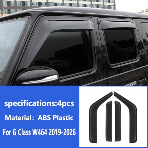 Car Side Window Vent Visor Deflectors Rain Guards 4-Piece Set for Mercedes Benz G-Class W464 G63 AMG G550 G500 2019-2026 Car Accessories