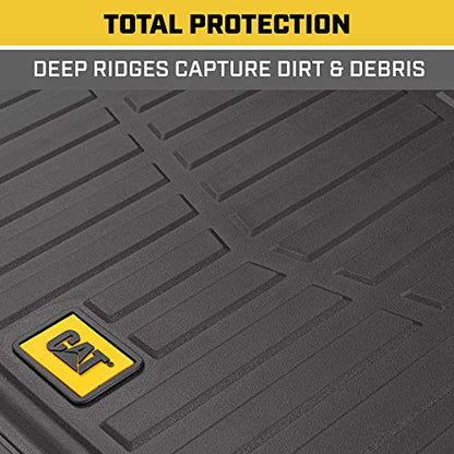 Cat Heavy Duty SUV Cargo Liner & Car Trunk Mat - Universal Trimmable All Weather Cargo Mats for Back of SUV - Black Cargo Cover Trunk Cover 53" x 36.25"