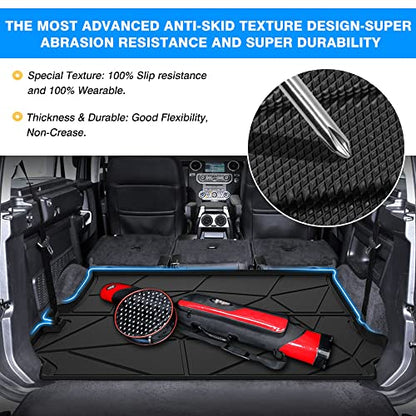 KUST Trunk Cargo Mat for Land Rover Discovery 4 LR4 2010-2016 (5/7 Seats) Rubber Rear Cover Cargo Liner Discoery 4 Accessories High Edge - size: For 2010-2016 Discovery 4 | Trunk Mat