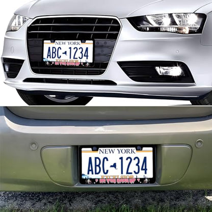 Scream Ghost Funny Hilarious Skull Face No You Hang Up License Plate Frames, 2 Pack Car Plate Frame, Stainless Steel License Plate Holders Covers with Free Screws Fasteners Caps (No You Hang Up) - color: No You Hang Up