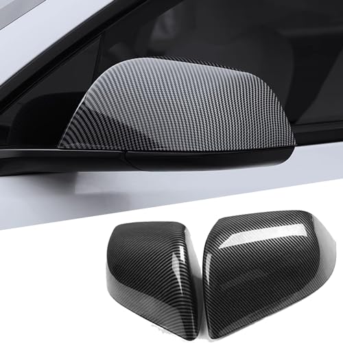 for Tesla Model 3 Rearview Mirror Guard Cover, Side Mirror Cover Exterior Accessories fit for Tesla Model 3 2017-2025 (Model 3-Gloss Carbon Fiber Pattern) - color: Model 3-Gloss Carbon Fiber Pattern