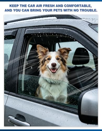in-Channel Window Rain Guards Fit for Mazda CX5 CX-5 2017 2018 2019 2020 2021 2022 2023 2024 2025 2026, Rain Guards Visors Vent Visors Window Deflector Vent Shades Car Accessories -4 pcs - size: Fit for 2017-2026 Mazda CX-5