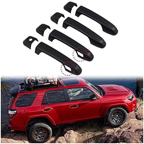 ITrims Door Handle Cover Trim for Toyota 4Runner 4WD N280 Prado J150 2010-2024 2018 2019 2020 Car Styling Accessories Exterior Door Handles 8PCS ABS (with Smart Key Holes Matte Black) - size: with Smart Key Holes Matte Black