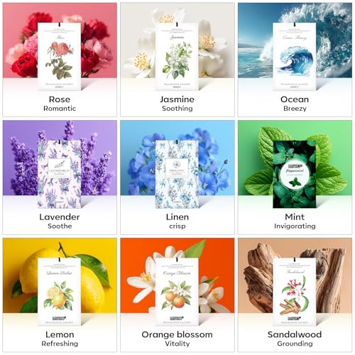 MYARO 20 Packs Fresh Linen Sachets for Drawer and Closet, Long-Lasting Sachets Bags Air Freshener Fresh Scents, Potpourri Bags Home Fragrance for Lover - color: Linen Fresh