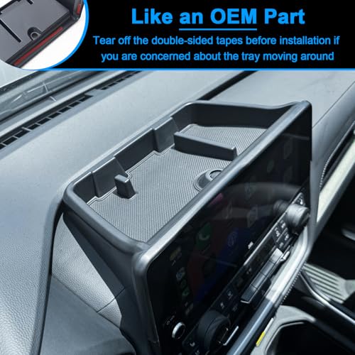 TOPINSTALL 2026 Custom Fit Dash Tray Compatible with 2024-2026 Toyota Grand Highlander Accessories, Center Console Screen Dashboard Organizer Phone Sunglasses Holder