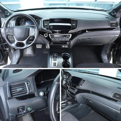 Dashboard Panel Cover Trim for Honda Pilot 2016-2022/ Passport 2019-2025/ Ridgeline 2016-2020 Accessories, Center Console Panel Strip Trim, Center Console Upper Center Pillar Trim, ABS (Glossy Black) - color: Glossy Black