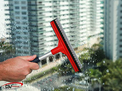 DSV Standard Window Squeegee for Window Cleaning, Window Cleaner Tool for Car Windshield, Shower Door, Boat | 2-in-1 Mini Squeegee for Home | Windshield Squeegee Kit for Car Windows - size: Handheld Squeegee