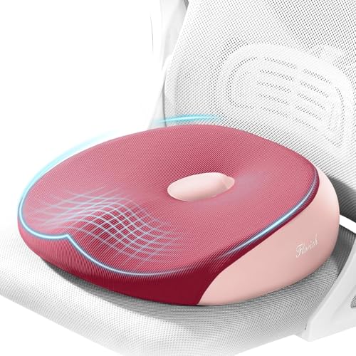 FLORICH Seat Cushion, Memory Foam Cushion for Office Chair, Ergonomic Office Seat Chair Cushion for Relieving Sciatica, Soft & Breathable Car Seat Cushion - Pink - color: A-seat Cushion-pink