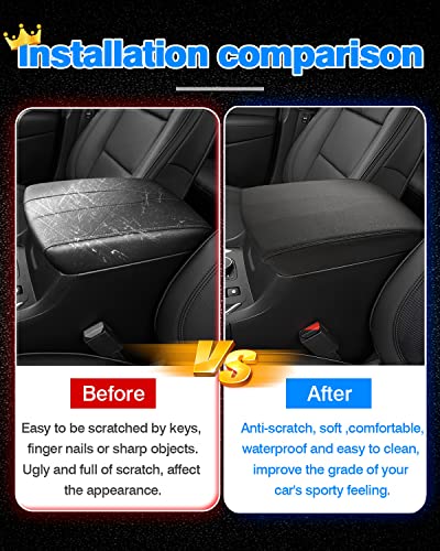 Autorder Center Console Cover for 2018-2024 Chevrolet Traverse Accessories Armrest Cover Anti-Scratch Middle Console Pad Leather Armrest Protector - size: 18-24 Chevy Traverse
