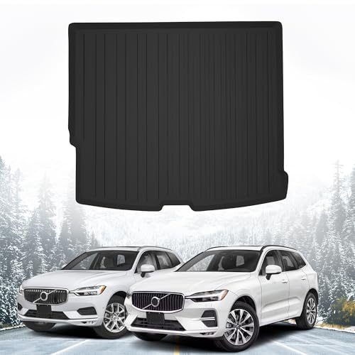 Premium Cargo Liner for Volvo XC60 2018-2026 Crossover - 100% Protection - Custom Fit Car Trunk Mat - All-Season Black Cargo Mat - 3D Shaped Laser Measured Trunk Liners for Volvo XC60