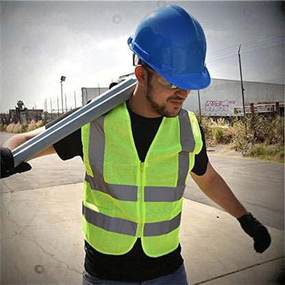 Neiko High Visibility Safety Vest ANSI Class 2, No Pocket, Neon Yellow, XX-Large (2XL) - size: XX-Large, style: Mesh