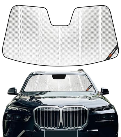Pigenius Windshield Sun Shade for BMW X7 (G07) 2023-2026, Fits xDrive40i M60i & Alpina XB7, Reflective Aluminum Film Front Window Sunshade - size: 2023-2024 X7/Alpina XB7