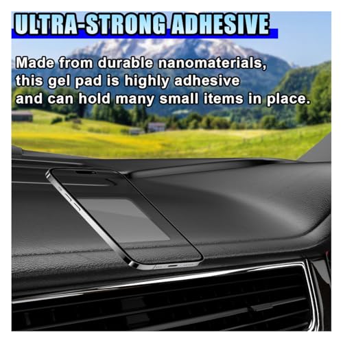 Car Dashboard Anti-Slip Mat, 2.95" x 2.48" Transparent Traceless Auto Dash Sticky Gel Pad, Washable & Reusable Double-Sided Gripping Pad for Vehicle, Office, Home (5PCS) - size: 5pcs