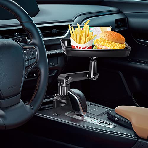 Cup Holder Tray Table, Car Drink Holders Tray, 360º Rotation Adjustable Stretchable Non-Slip Car Tray for Eating, Portable Car Interior Organizer Accessories(Size:6-7.95x6.75inch)