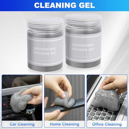 THINKWORK Windshield Cleaner Tool, Car Interior Cleaning Kit, Car Detailing Kit Interior Cleaner with10Pcs Detailing Brush Set, Gray Auto Detailing Supplies & Accessories - size: 20PCS