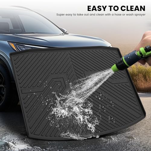 LASFIT Cargo Mat for Honda CR-V 2017-2022 (EX-L/EX/Touring/LX/Special Edition), All Weather Custom Fit TPE Trunk Mat Trunk Liner Cargo Liner Cargo Tray in Lower Position, Black (Not for Hybrid) - style: 2）For Honda CR-V | 2017-2022 | Cargo Mat