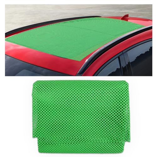 Car Roof Non-Slip Rug Pad, PVC Car Roof Cargo Bag Protective Mat, 47'' x 39.4'' Rooftop Cargo Carrier Bag, Multipurpose Home Liner for Kitchen, Bathroom, Shoe Liner (Green) - size: Green