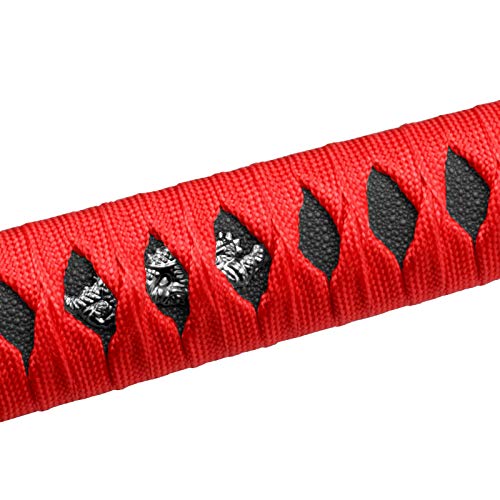 JDMBESTBOY Samurai Sword Red Black Shift Knob Shifter Alloy Katana Adapters Universal 20cm - color: Red Black, size: 20cm