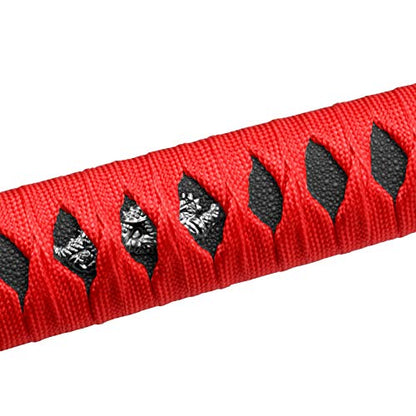 JDMBESTBOY Samurai Sword Red Black Shift Knob Shifter Alloy Katana Adapters Universal 26cm - color: Red Black, size: 26cm