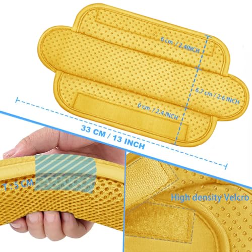 ZINZ 2-Pack Universal Shoulder Pad with Ultra Thick Cushion for Bag Luggage Bag Crossbody, Plus Long & Anti-Slip & Breathable,Yellow - color: Yellow
