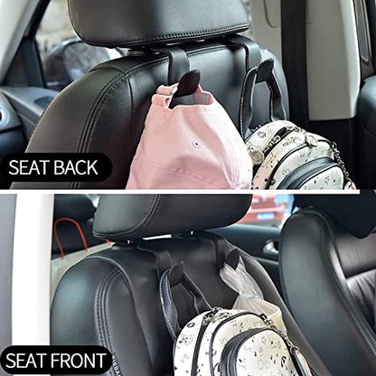 yicheyiyou Car Hooks Universal Car Vehicle Back Seat Headrest Hanger Holder Hook Microfiber Leather & Stainless Steel for Bag Purse Cloth Drink Grocery (Green) - color: Green