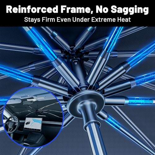 Car Windshield Sun Shade for Mazda 3 2014-2026 –[Reflective Coated Fabric] Sunshade Umbrella for Front Window, Car Shades Sun Visor Keep Car Cool and Protects Interior, 1:1 Exact Fit - size: For Mazda 3 2014-2026