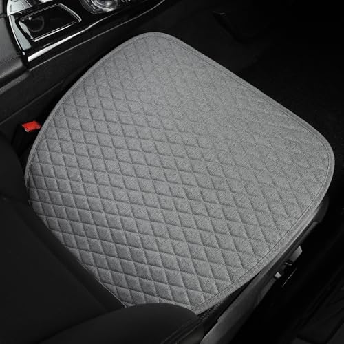 West Llama Linen Car Seat Covers,Bottom Seat Covers for Cars Include 1 Piece Front Driver Seat Pad Mat Universal Fits 90% Vehicles,SUVs,Cars,Sedans(1Piece-Gray) - color: A-Gray, size: 1 Front Bottom Seat Covers