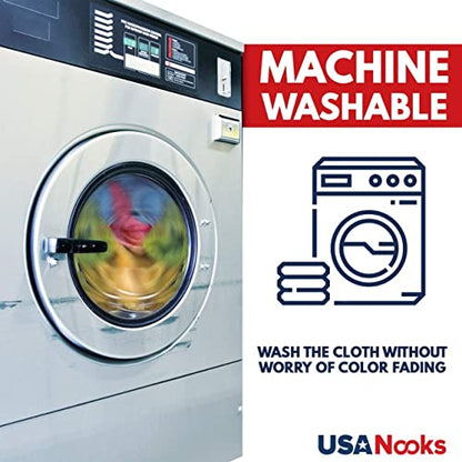 USANOOKS Microfiber Cleaning Cloth - Purple - 12Pcs (12.5x12.5 inch) High Performance - 1200 Washes, Ultra Absorbent Car Towel Traps Grime & Liquid for Streak-Free Mirror Shine - Car Washing Cloth