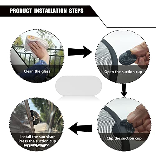 Rear Window Sunshade - UV Protection Mesh Cover for Rear Facing Car Seats, Fits All Cars