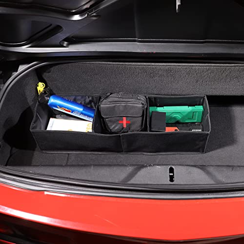 Sekhyna Large Trunk Organizer Compatible with Corvette C7 Stingray 2014-2019,Large-Capacity Collapsible Storage Bag Keeps Your Trunk Clean and Tidy