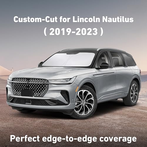 EcoNour Windshield Sunshade Compatible for Lincoln Nautilus 2019-2021 2022 2023, Sun Visor for Front Windshield & Window Sun Shade Cover, UV Heat Blocker & Protector, Car Accessories - size: For Lincoln Nautilus (2019–2023)