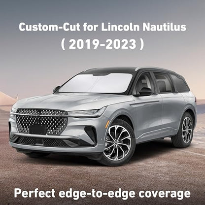EcoNour Windshield Sunshade Compatible for Lincoln Nautilus 2019-2021 2022 2023, Sun Visor for Front Windshield & Window Sun Shade Cover, UV Heat Blocker & Protector, Car Accessories - size: For Lincoln Nautilus (2019–2023)