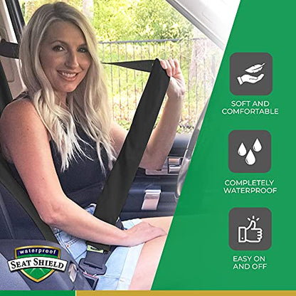 Seatbelt Covers - Comfort Removable Car Seat Belt Cover for Women, Men, Kids - color: Black