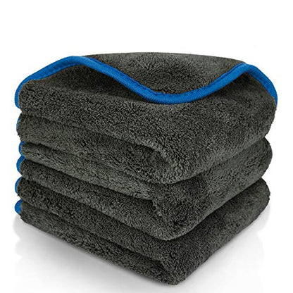 BMLEI Microfiber Car Cleaning Cloths,1200 GSM Ultra Thick Microfiber Towels for Cars, Soft Car Drying Towel for Washing, Polishing and Auto Detailing 16'' x 16'' (3 Pack)