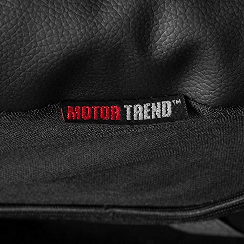 Motor Trend Black Stitched Faux Leather Car Seat Covers – Premium Automotive Bucket Front Seat Covers, Made for Vehicles with Removable Headrests, Fits Most Car Truck SUV - color: Black Stitched