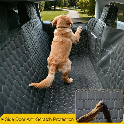 Meginc Dog Seat Covers for Tesla Model Y,Dog Hammock for Tesla with Side Flaps, 100% Waterproof Tesla Model Y Dog Accessories with Mesh Window & Headrest Protector Easy Clean up Pet Car Seat Cover - size: Cover Seat for Model Y