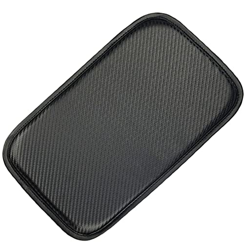 Auto Center Console Pad PU Leather Car Armrest Seat Box Cover Protector Universal Fit - color: A-Black&Carbon