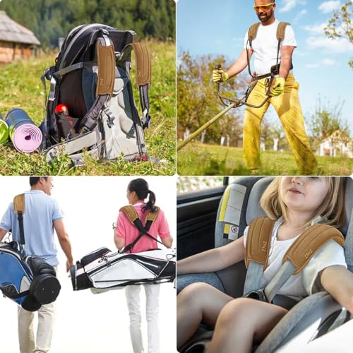 ZINZ 2-Pack Universal Shoulder Pad with Ultra Thick Cushion for Bag Luggage Bag Crossbody, Plus Long & Anti-Slip & Breathable,Khaki - color: Khaki