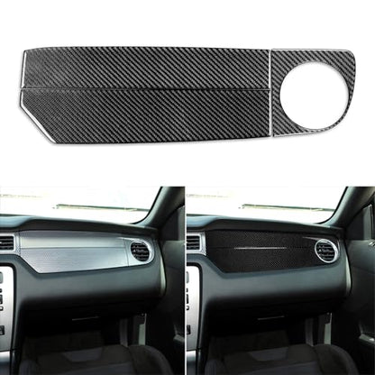 3pcs Real Soft Carbon Fiber Car Co-Pilot Dashboard Panel Anti-Scratch Strip Trim Sticker Compatible with Ford Mustang GT/Shelby 2009 2010 2011 2012 2013 2014 Auto Interior Accessories Black - color: Co-pilot Dash Panel