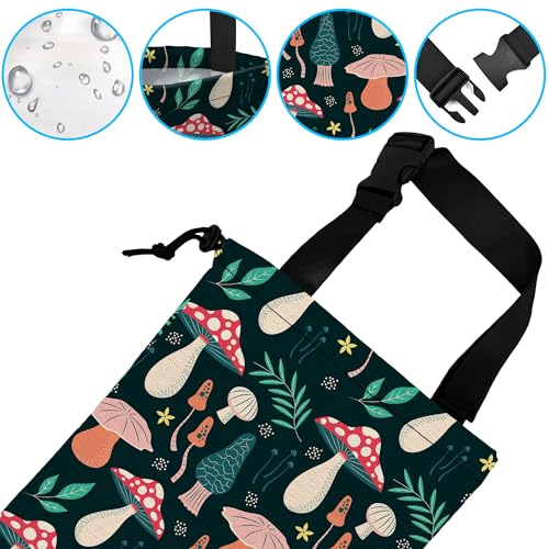 Car Trash Bag Mushroom Car Garbage Bag Hanging Car Trash Can for Back Seat with Drawstring - color: Mushroom
