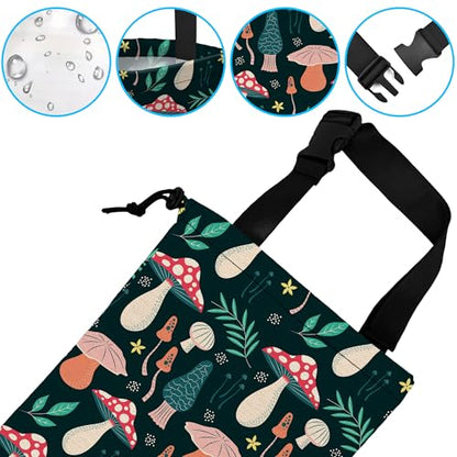 Car Trash Bag Mushroom Car Garbage Bag Hanging Car Trash Can for Back Seat with Drawstring - color: Mushroom