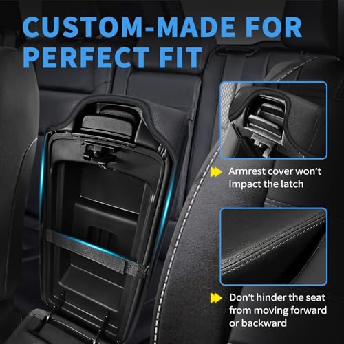 Center Console Cover Compatible with Jeep Grand Cherokee 2011-2021 Accessories, Premium Leather Armrest Cover Pad, Car Middle Console Lid Cover (Black) - size: 2011-2021 Jeep Grand Cherokee