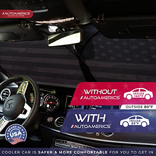 Autoamerics 1-Piece Windshield Sun Shade Brown Camo American Flag USA Design - Foldable Car Front Window Sunshade for Most Sedans SUV Truck - Blocks Max UV Rays and Keeps Your Vehicle Cool - Large - color: USA BROWN CAMO FLAG, size: LARGE = 64 x 33.5 inch